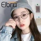 Elbru Винтаж антибликовыми свойствами светильник близорукость очки Классические круглые линзы металлический каркас близорукость очки унисекс видение очки для ухода