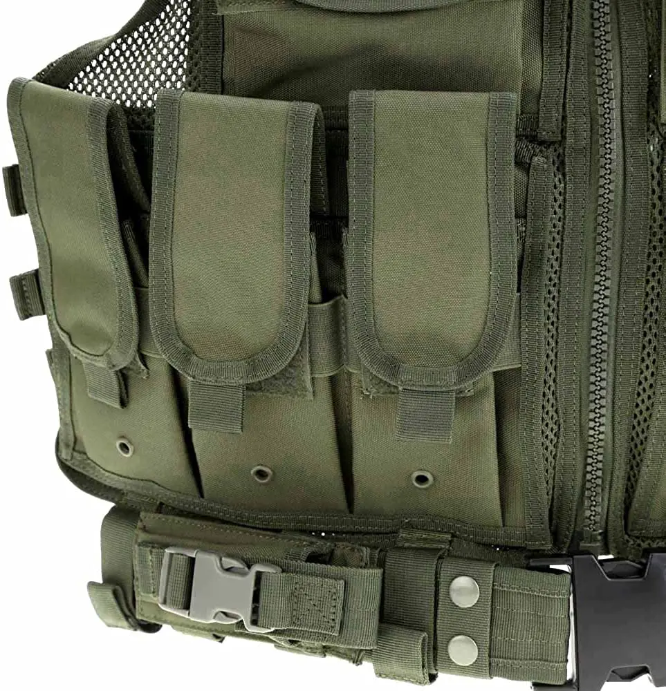 

Multifunctional and durable Tactical Vest Military Airsoft Vest Adjustable Breathable Combat Training Vest for Outdoor Hunting,