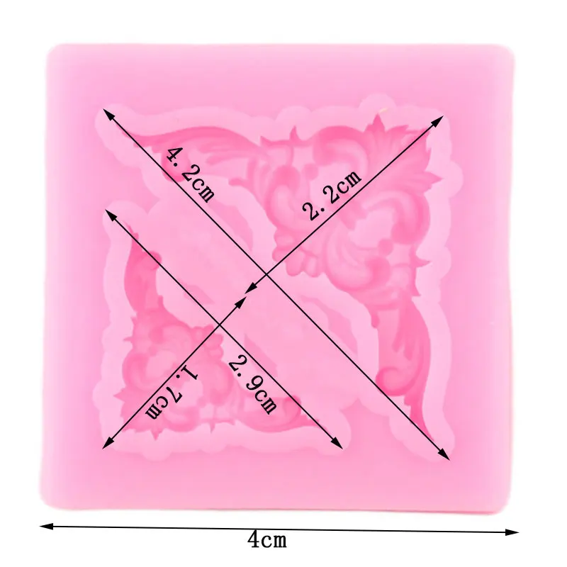 Силиконовая форма сделай сам для украшения торта винтажная рельефная угловая