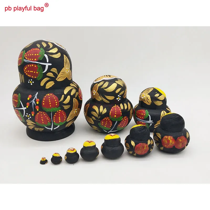 PB игривая сумка 10 слоев большой живот черная клубника русские куклы подарок на