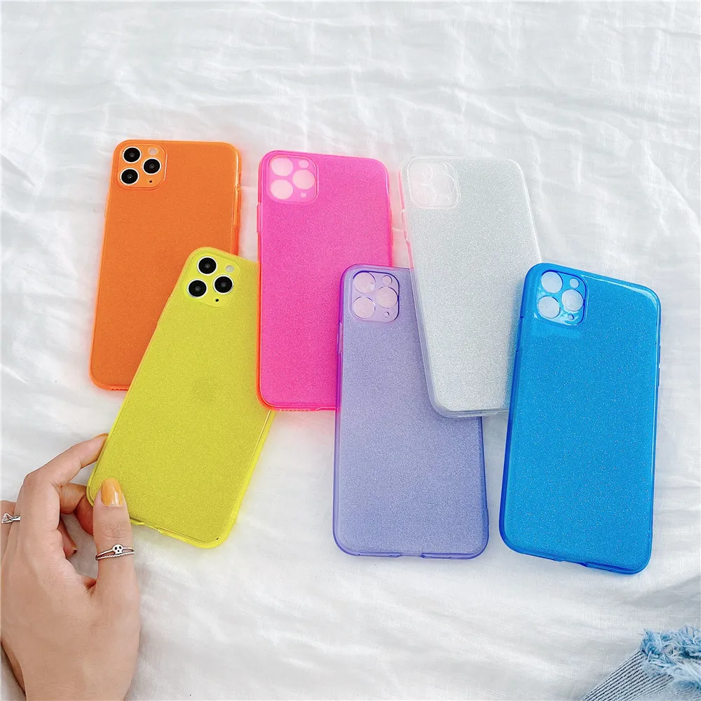 Силиконовый неоновый чехол для телефона iPhone 11 Pro Xs MAX XR X 7 8 Plus SE 2 Match With Airpods 1
