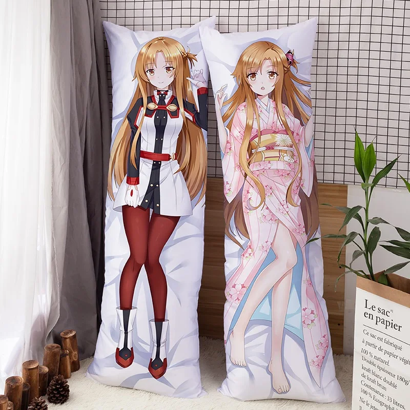 

Sword Art Online Asuna Dakimakura Anime Two-Side Printed Hugging Body Long Pillow Cover Kawaii Otaku Waifu LOLI Pillowcase