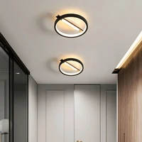 modern led round ceiling lights for hallway corridor black gold lustre living room dining room kitchen 110v 220v fixture lamps