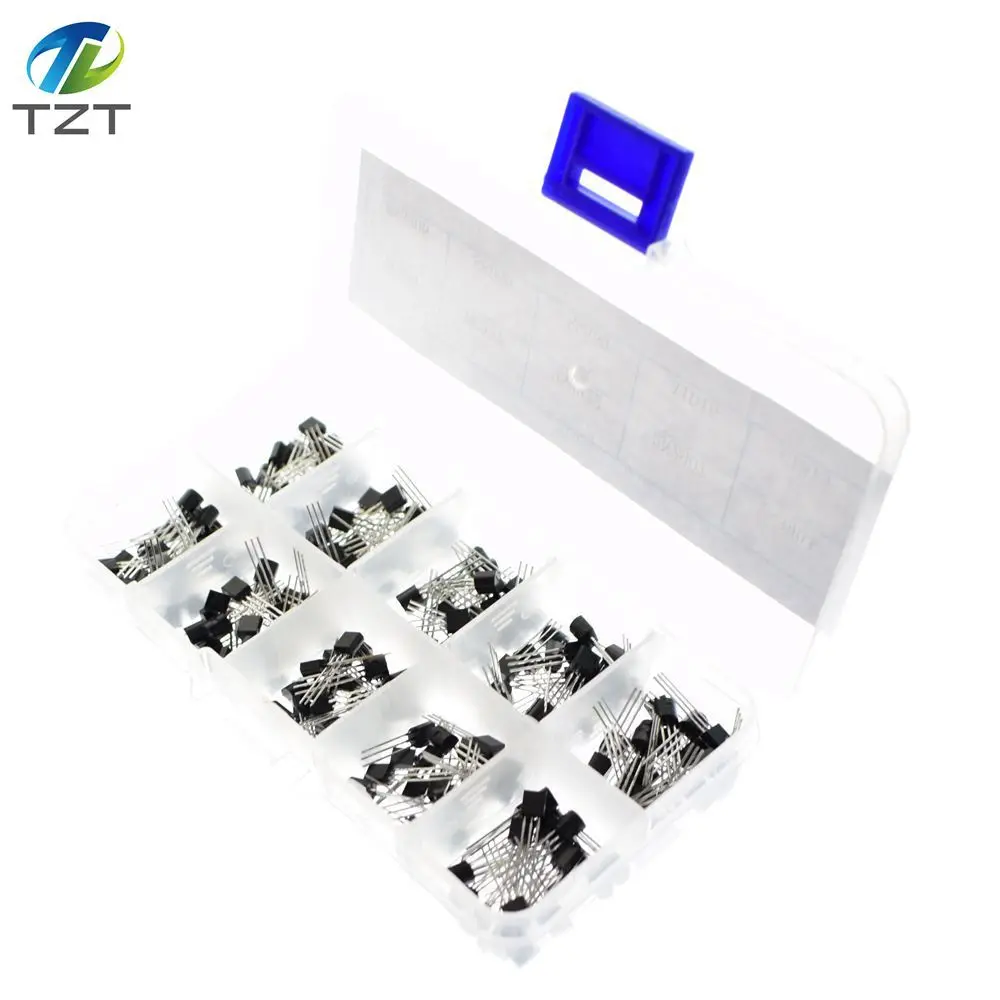 BC337 BC327 2N2222 2N2907 2N3904 2N3906 S8050 S8550 A1015 C1815 транзисторный набор 10 Значение 200 шт., коробка транзисторов пакет