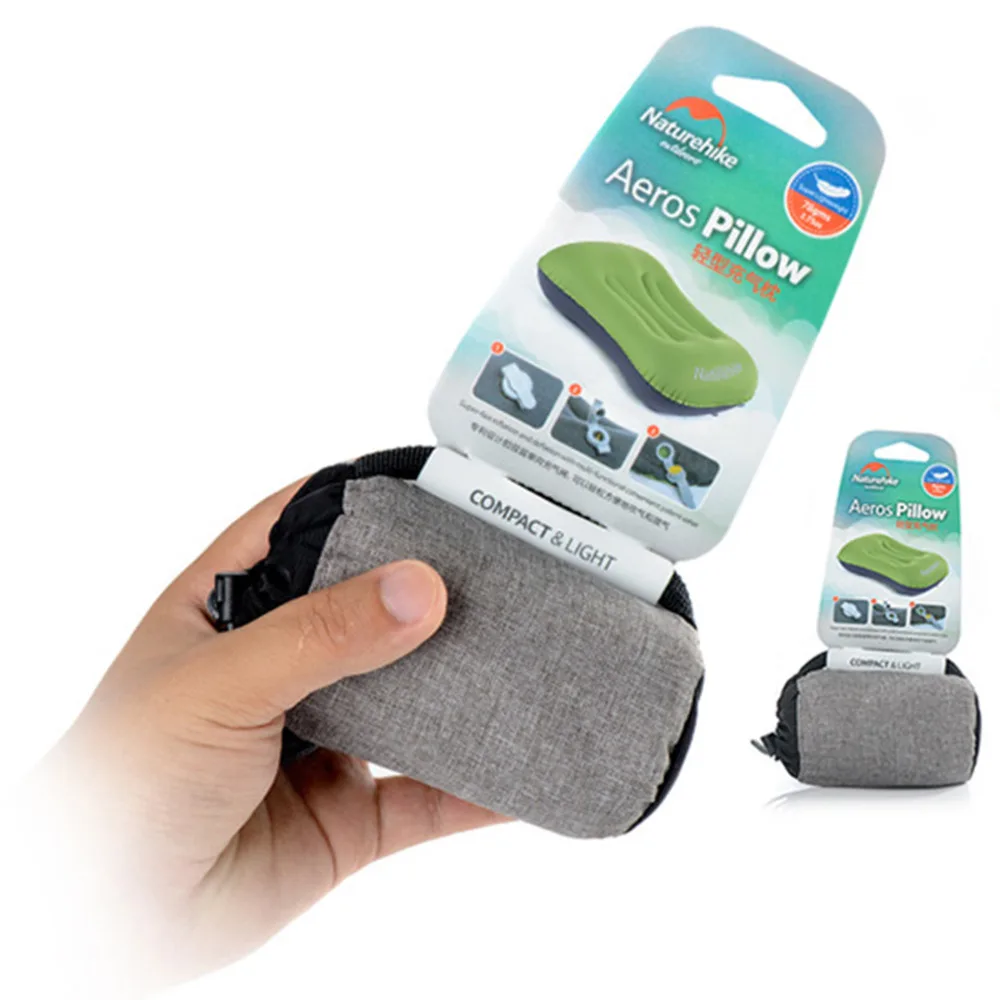 Портативная надувная подушка NatureHike Ультралегкая мини для путешествий мягкая