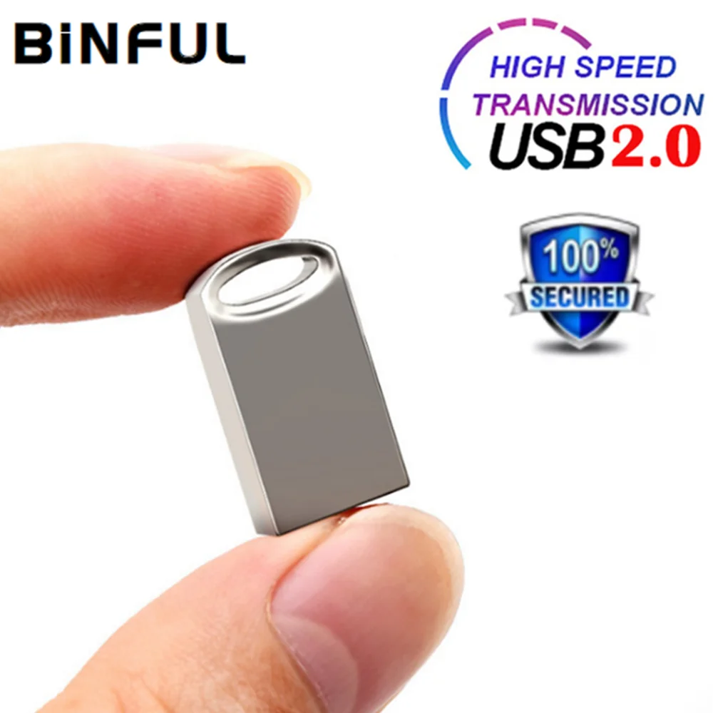 Водонепроницаемая мини флешка BiNFUL металлический Usb флеш накопитель usb 2 0 4G 8 ГБ 16 32