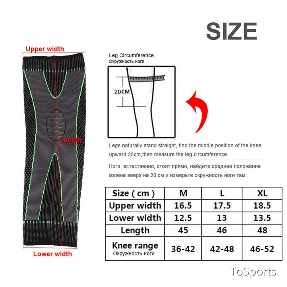 

1pc Sports Knee Pads Men Compression Elastic Cycling Running Sports Gym Sports Knee Pads Fitness Compression Extension Knee Pads