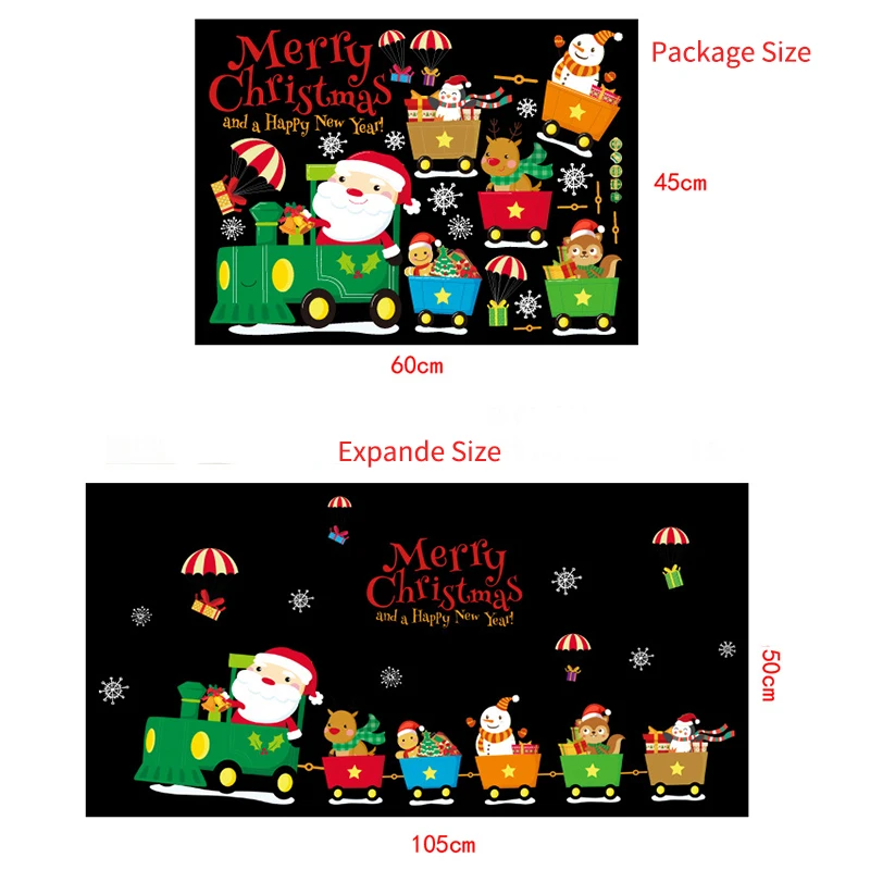 

Cartoon Christmas Stickers Wall Stickers Christmas Wall Decal Festival Atmosphere Dress Up Supplies Christmas Secorations