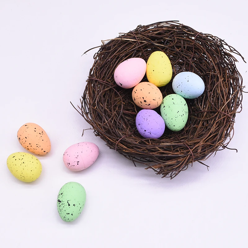 4*3cm Happy Easter Eggs Styrofoam eggs Ball DIY Decorations For Home Party Favor Handmade Kids Gift Ornaments | Дом и сад