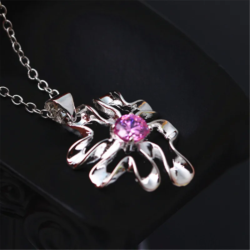 

Новый стиль Серебряный кулон темперамент Женский Классический ручной работы модный удлиненный витой циркон ожерелье