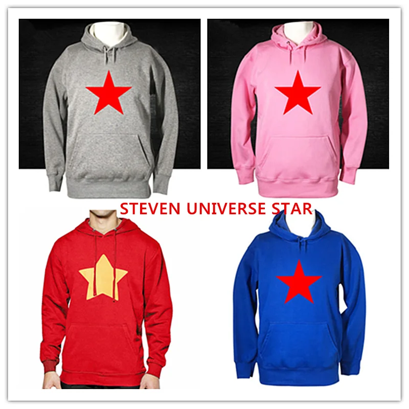 Мужская Флисовая Толстовка с капюшоном STEVEN UNIVERSE модная со звездным принтом