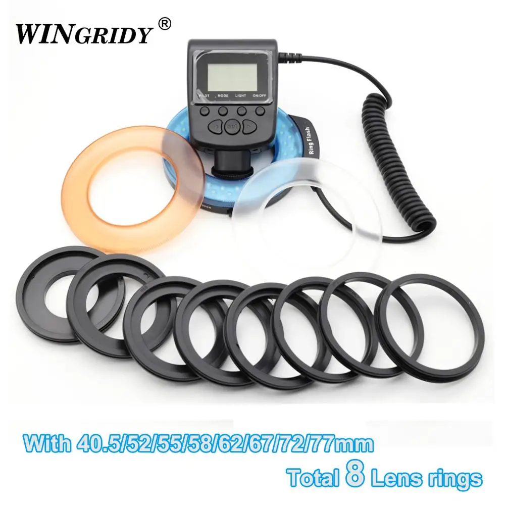 HD-130 светодиодный макро кольцо вспышка видео свет камера лампа освещение