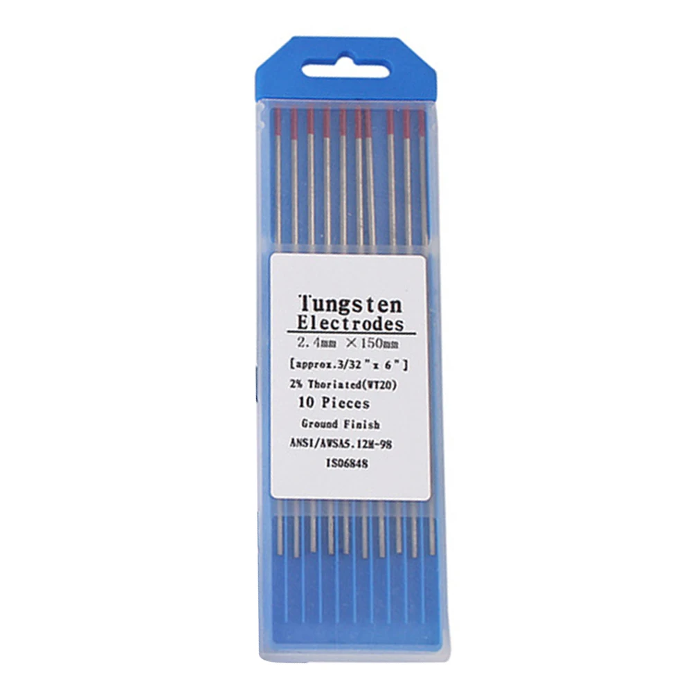 

10pcs Welding Tools Consumables Kit Rods Tig Thoriated Tungsten Electrode Conductive Red Head Ground Finish
