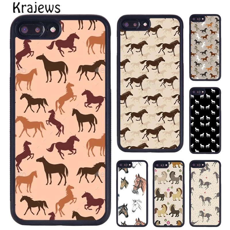 Чехол для телефона krajew с коллажем лошадей iPhone 5 6 S 7 8 Plus 11 12 Pro X XR XS Max Samsung Galaxy S6 S7 S8 S9