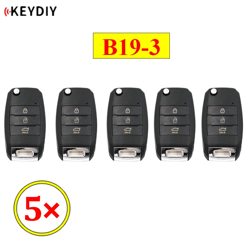 5 шт./лот KEYDIY серии B B19 3 кнопки Универсальный KD пульт дистанционного управления