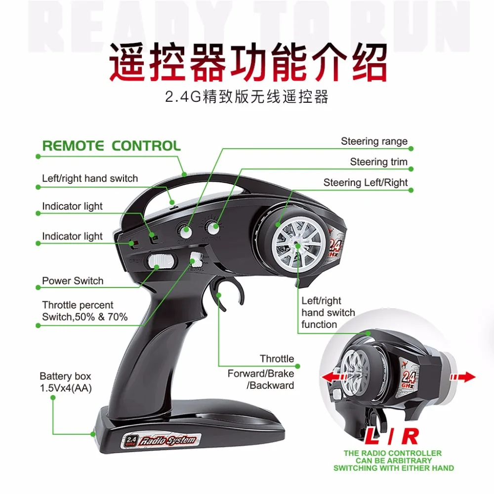 

DIY-06 1:12 2.4GHz Remote Control 6WD Brushless Waterproof Motor Off-Road Desert High-Speed Car 60km Metal Shock absorber