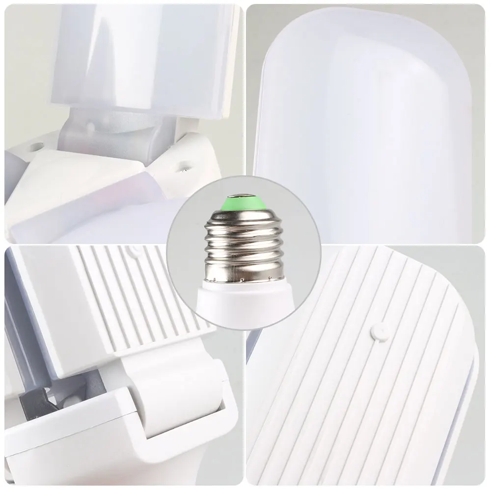 4-листная Светодиодная лампа E27 потолочные светильники с суперяркостью 45 Вт 60