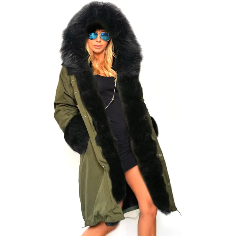 Модное зимнее женское длинное пальто Женский Осенний теплый пуховик с капюшоном