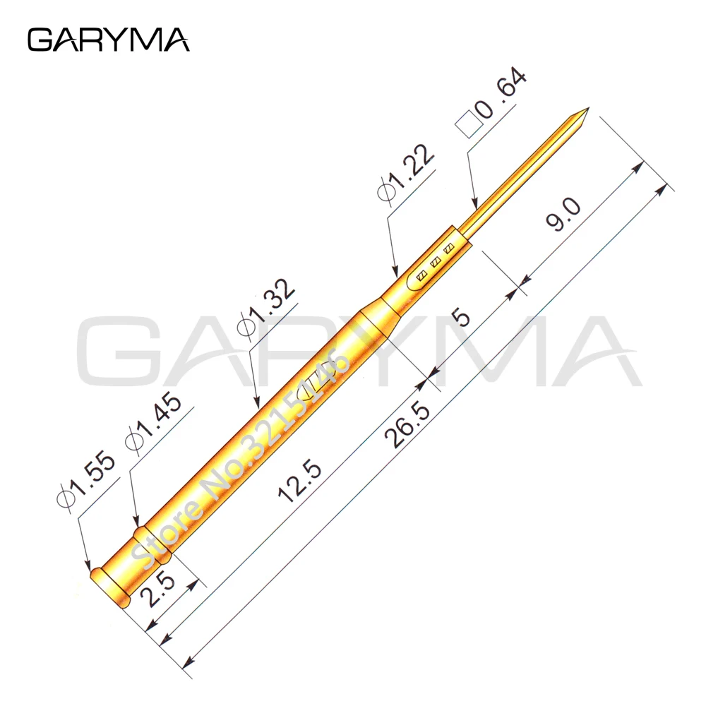 100Pcs in a Pack R75-1W Test Probe Pogo Pin Receptacle Length 26.5mm Tool | Инструменты