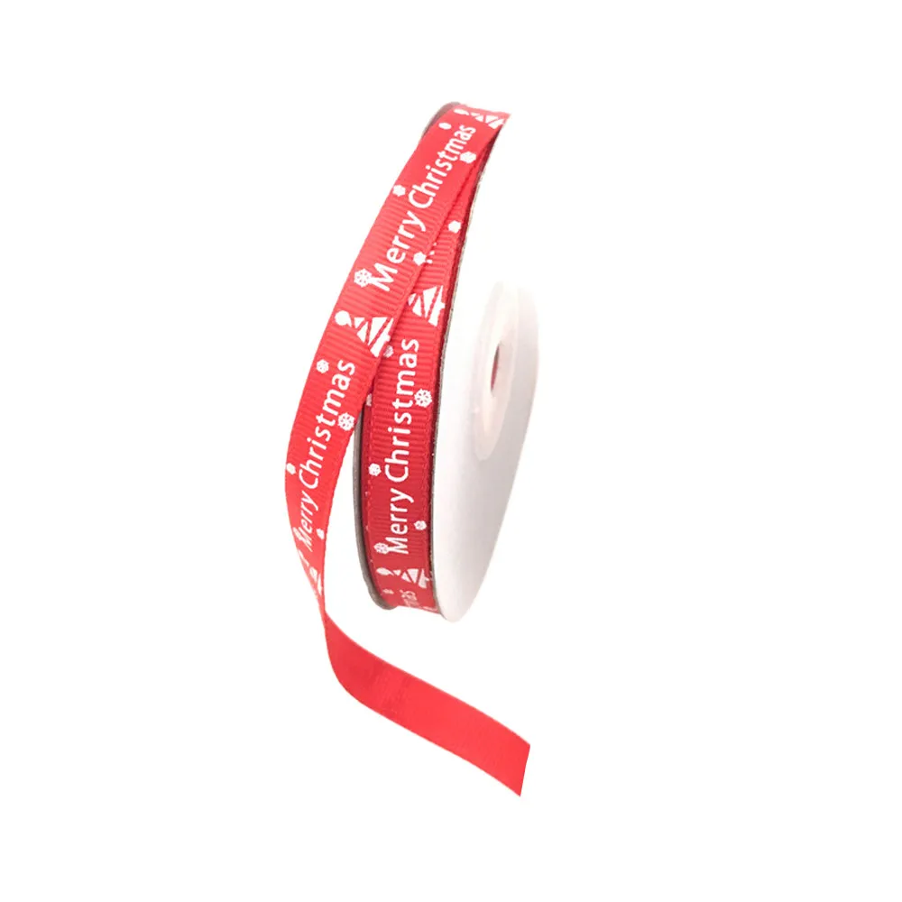 25YD Christmas Ribbon 10mm Multi-craft Supplies Party Gift Colorful Pattern Decoration | Дом и сад
