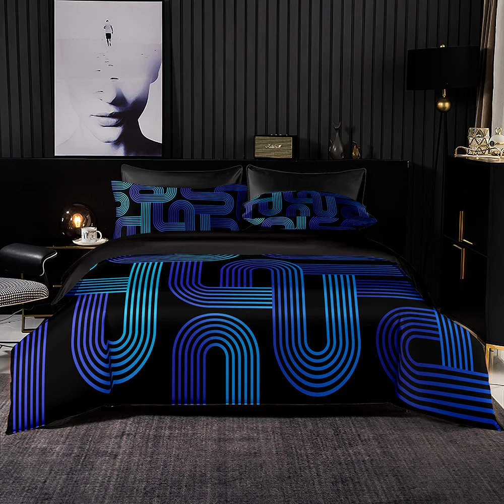 

Blue Wave Pattern Duvet Cover Household Bedding Set Queen Size Twin Single Bed Double Bed Set