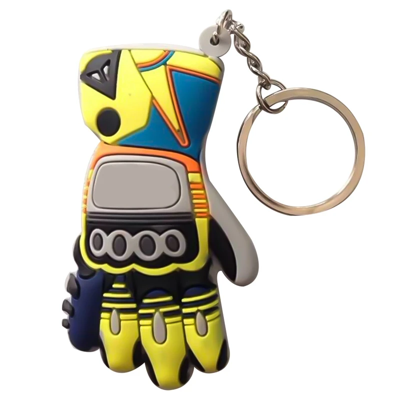 

1PCS Men Rubber Gloves Motorcycle Accessories Moto Key Chain KeyChain 3D KeyRing Key Holder