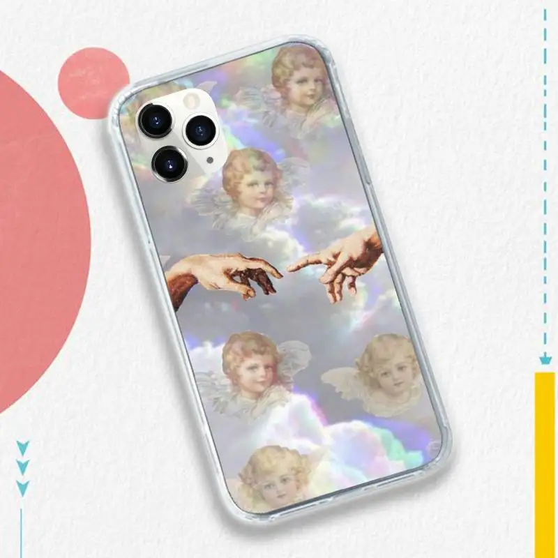 

Renaissance retro Angels Cute Cupid Phone Case for iPhone 11 12 pro XS MAX 8 7 6 6S Plus X 5S SE 2020 XR