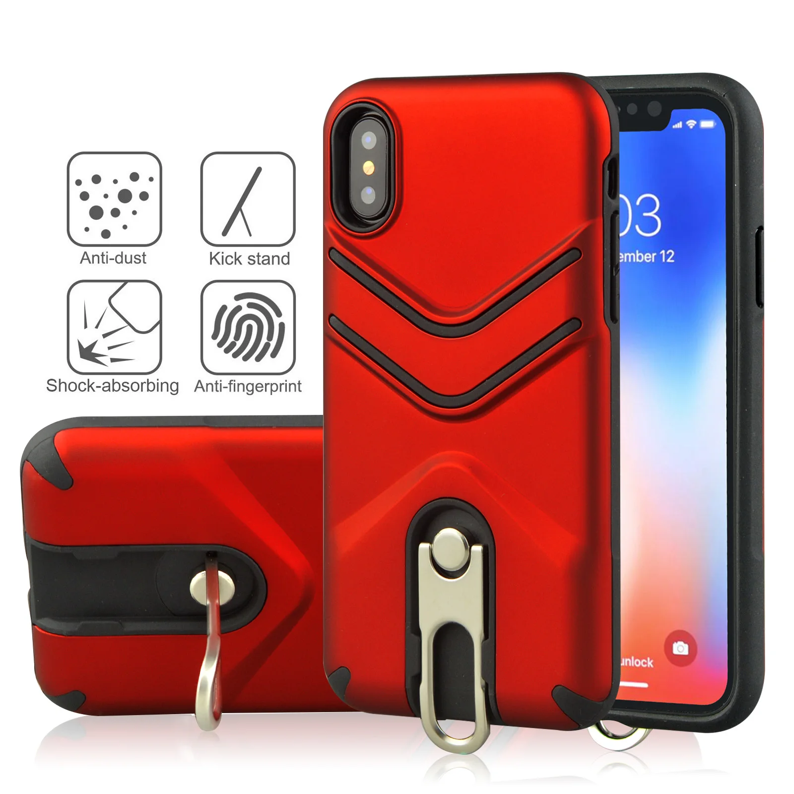 For iPhone X Xs 8 7 6s 6 Plus 2017 TPU+PC Hybrid Cover Protective Shell Frosted Hand Touch Transformer Phone Case Fundas |