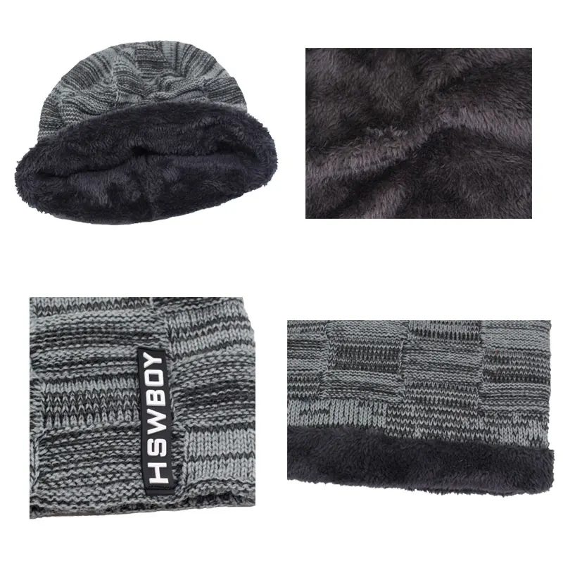 AETRUE брендовая зимняя Шапки для Для мужчин женщин шапочки шарф вязанные шапки