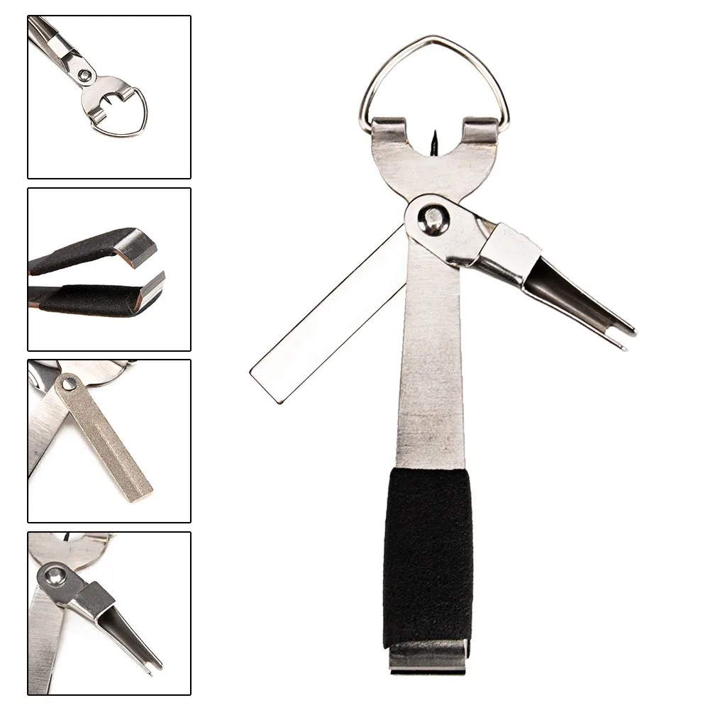 

4 In1Fishing Quick Nail Knot Fly Tying Tool Line Cutter Clippers Hook Sharpener Stainless Steel Muti-function Fishing Equipment