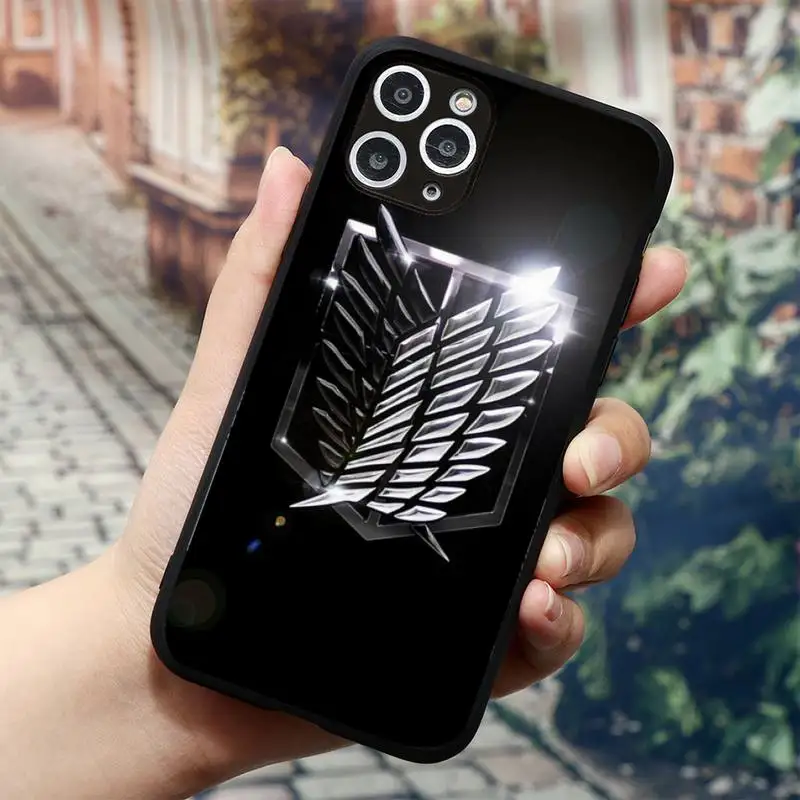 

Anime Attack On Titan luxury brand Phone Case shell funda coque for iPhone 11 12 mini pro XS MAX 8 7 6 6S Plus X 5S SE 2020 XR
