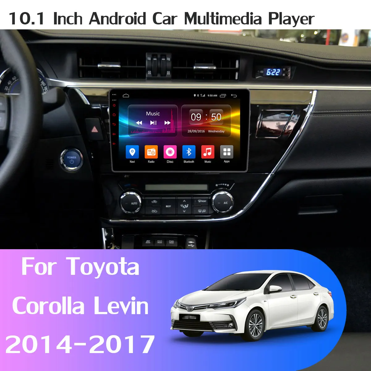 360 4*AHD Camera Android 10.0 4G+64G GPS Radio CarPlay Car Multimedia Player for Toyota Corolla Levin E160 E170 E180 2014-2017 | Автомобили