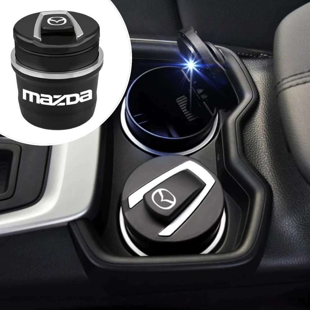 

Car Portable Cigar Smokeless Ashtray Blue LED Light Garbage Storage Cup For Mazda ATENZA 2019 2 3 CX6 CX5 CX4 CX3 MX-5 CX9