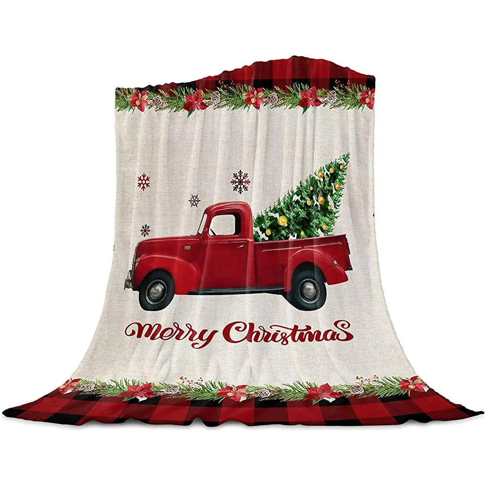 

Рождественское зимнее теплое одеяло, супер мягкое уютное плюшевое одеяло, Фланелевое покрывало для дивана, кровати, дивана