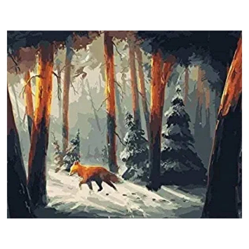 Краска по номерам набор горный DIY Ручная ed масляная краска ing на холсте для офиса