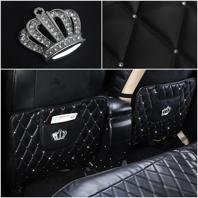 Кожаный чехол на заднее сиденье автомобиля антиклик коврик для хранения карт