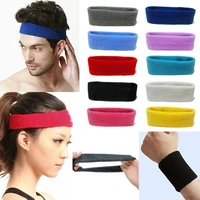 cotton sport headband sweatband for men women unisex yoga hairband gym stretch head bands strong elastic fitness basketball band
