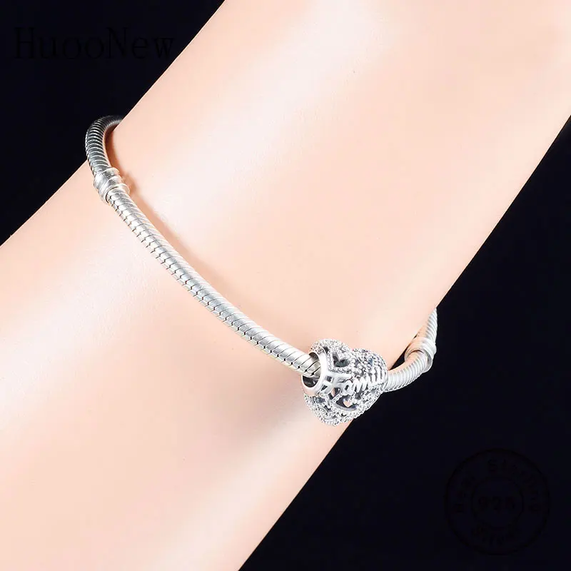 Оригинальный очаровательный браслет Pandora из 100% стерлингового серебра 925 пробы