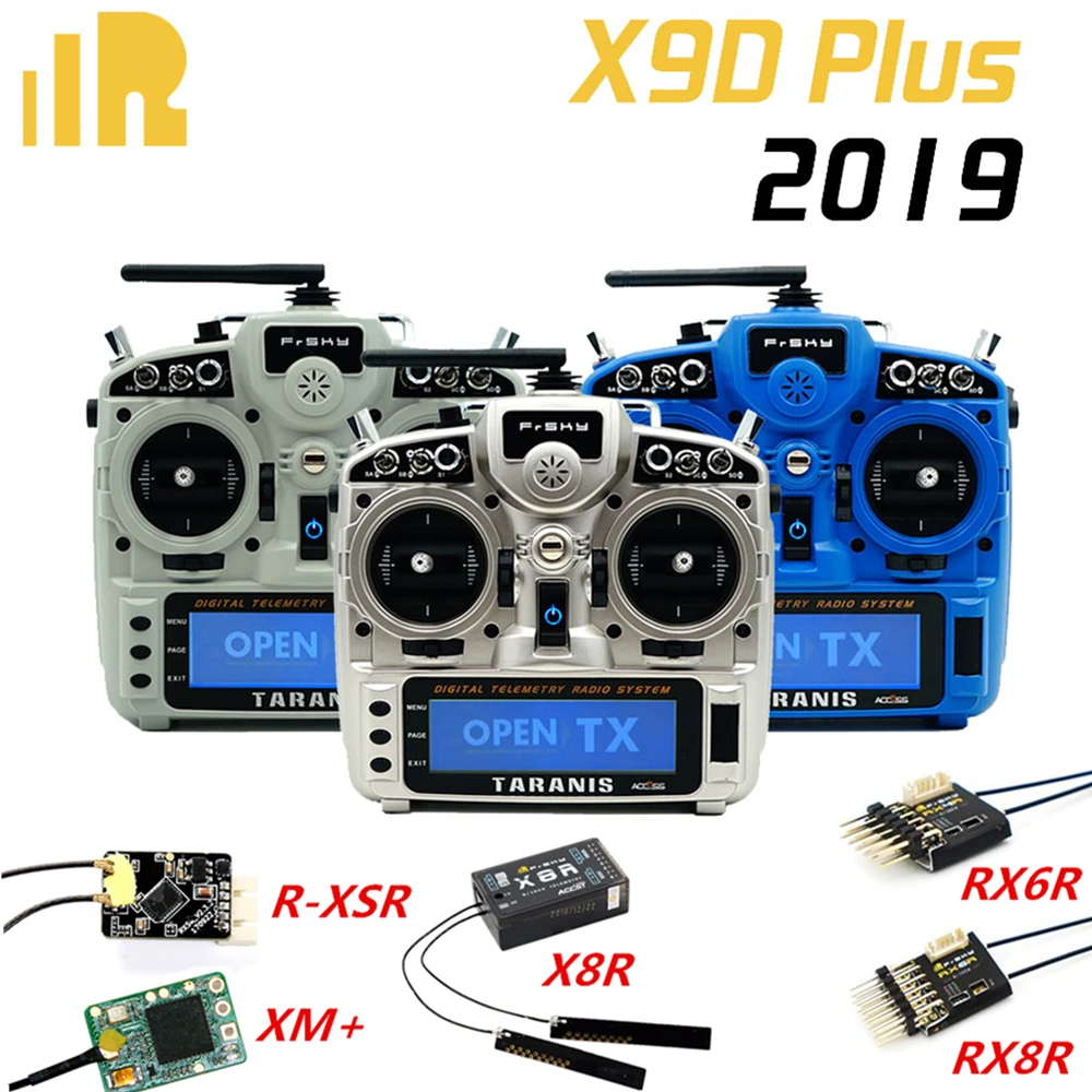 

FRSKY X9D PLUS 2019 2.4G ACCESS ACCST D16 Radio Transmitter Mode2 XM+/R-XSR/RX4R/RX6R/X8R Receiver for RC Drone Airplanes FPV