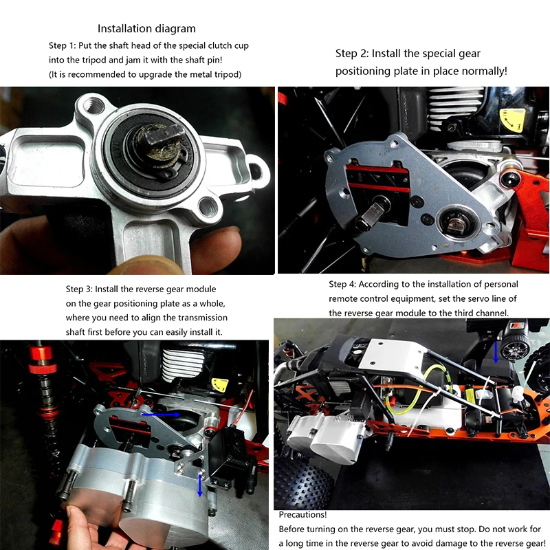 Металлический комплект обратного хода CNC для 1/5 HPI Rofun Rovan Kingmotor Mcd Gtb Racing Baja 5B 5T 5SC