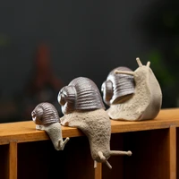 t ceramic small snail ornaments bonsai micro landscape home decoration accessories for living room tea pets desk decorations