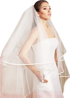 new elegant wedding accessories 3 meters wedding veil white ivory simple bridal veil with comb wedding veil hot sale