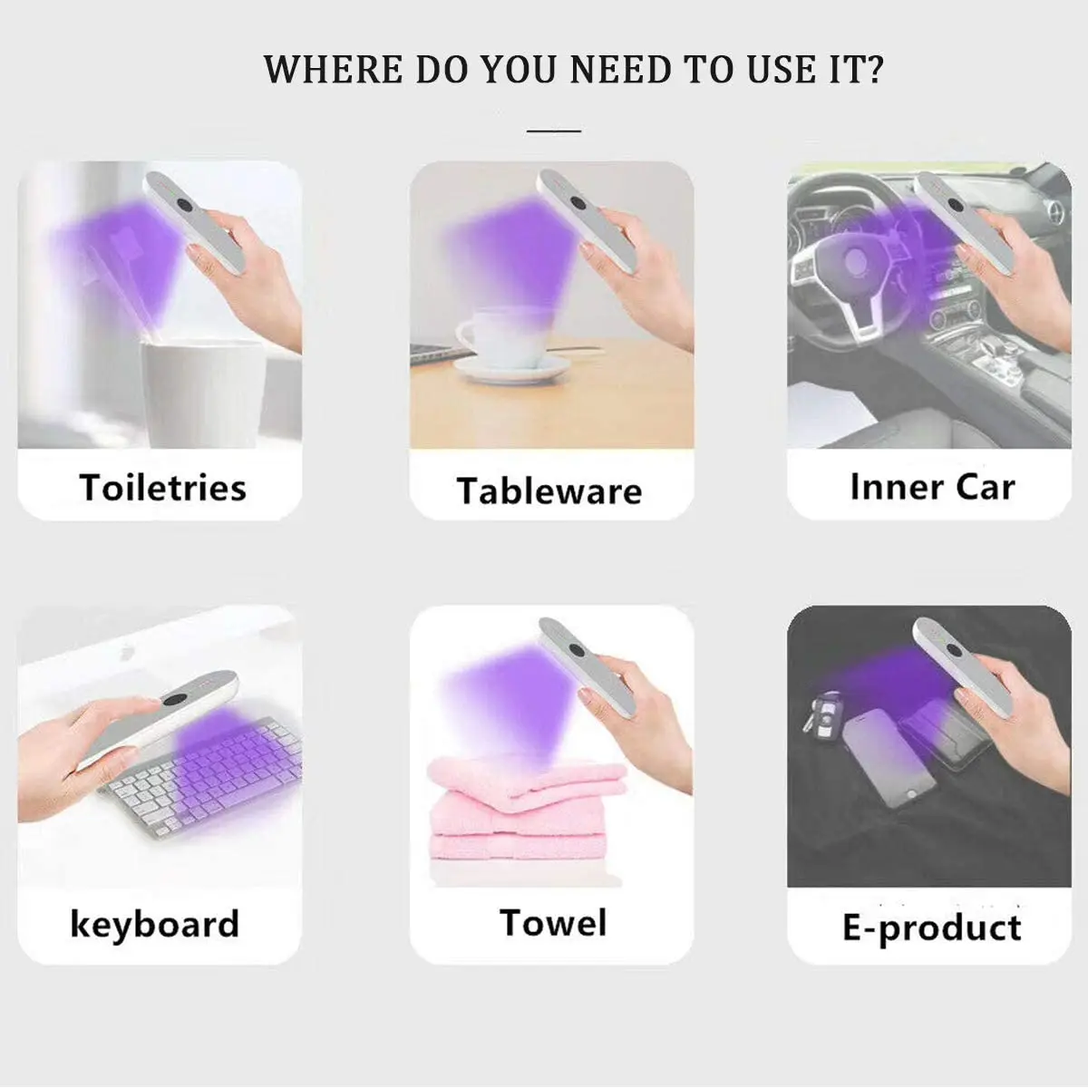 Прямая поставка УФ-лампа UVC стерилизаторы УФ-лампы перезаряжаемая светодиодная