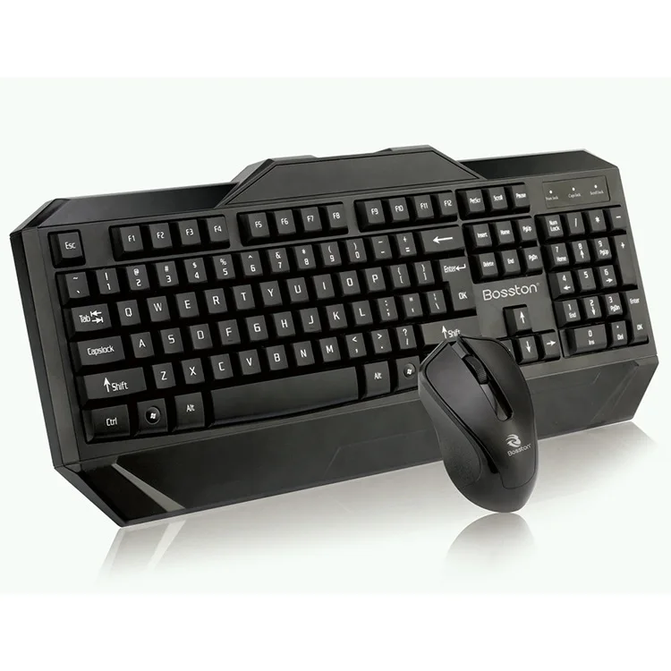 

Boston S6800 Waterproof Mute Business Office Keyboard and Mouse Set Laser Carving Keyboard and Mouse
