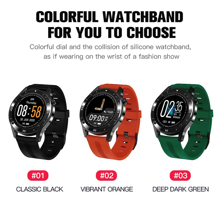 

2021 New Smart Watch Men Women Full Touch GPS Pedometer Heart Rate Bluetooth Control Fitness Tracker Smart Watch for Android IOS