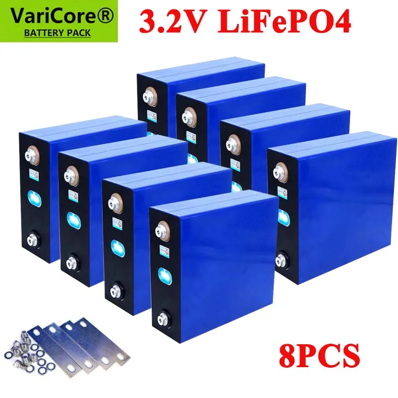 

8pcs 3.2v 310Ah 280Ah 200Ah Lifepo4 Rechargeable Battery Lithium Iron Phosphate Solar Cell 12v 24v Grade A Lifepo4 Cell Tax Free