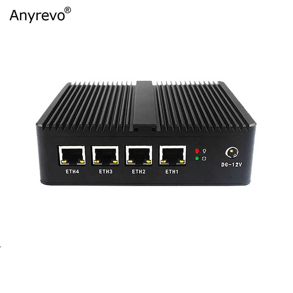 Fanless Soft Router Intel Celeron J4125 Quad Core Mini PC with DDR4 HD-MI 4 Intel i211 Gigabit LAN pfSense OPNsense ROS AES-NI