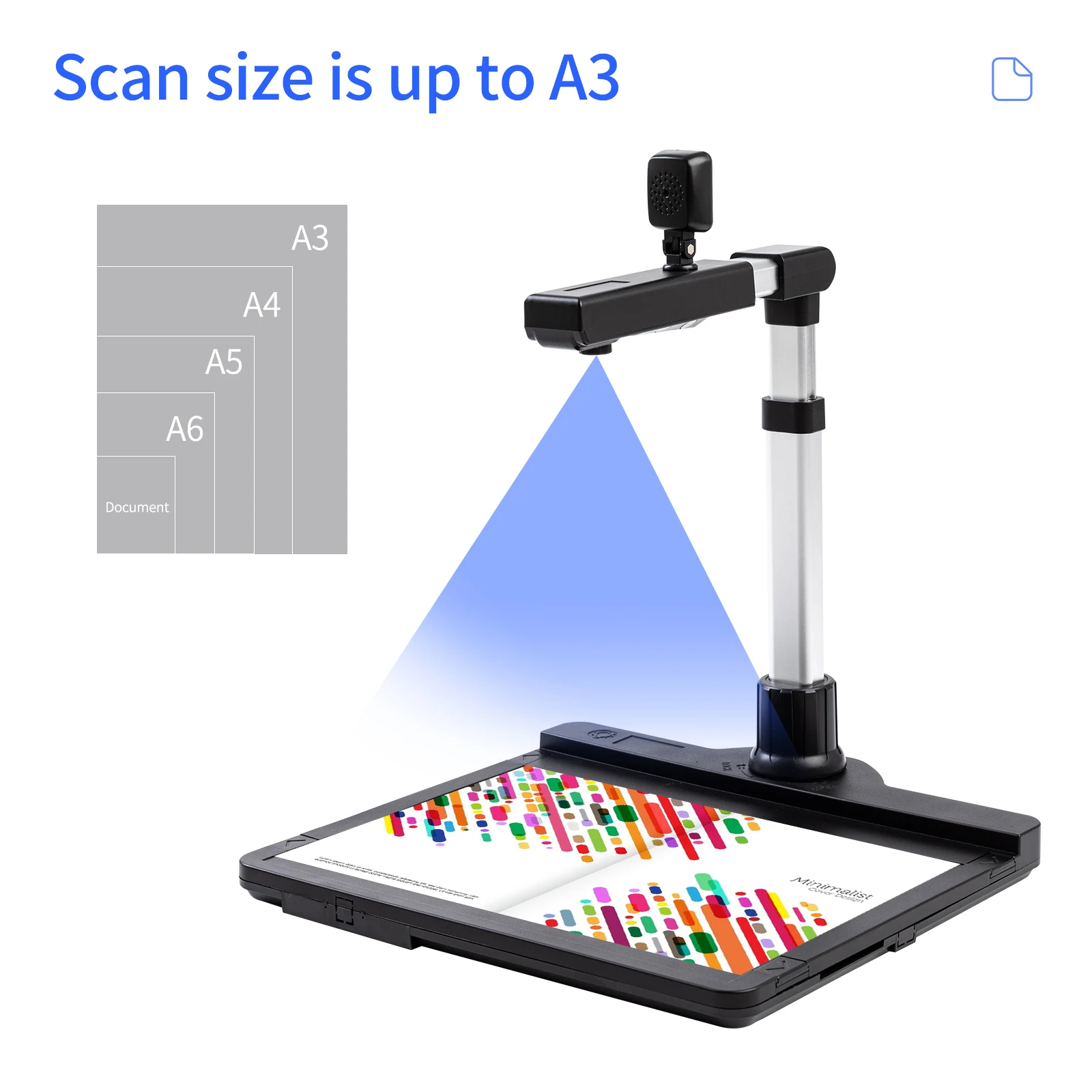 Сканер Aibecy X1000 для документов камера формата A3 двойная захвата USB2.0 светодиодный