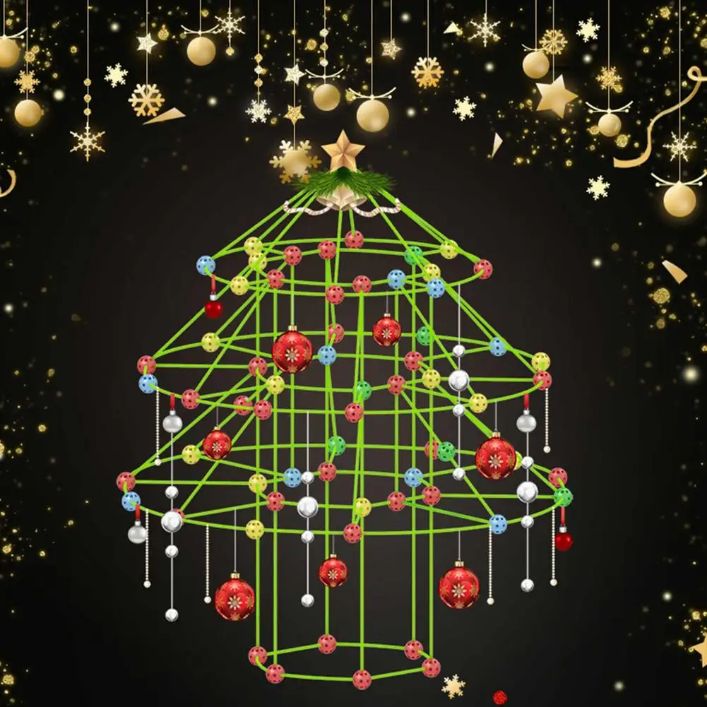 

Kids Construction Toys DIY 3D Christmas Tree Sticks Design Fort Tent Building Tools Assemble Toys Children Christmas Gifts New