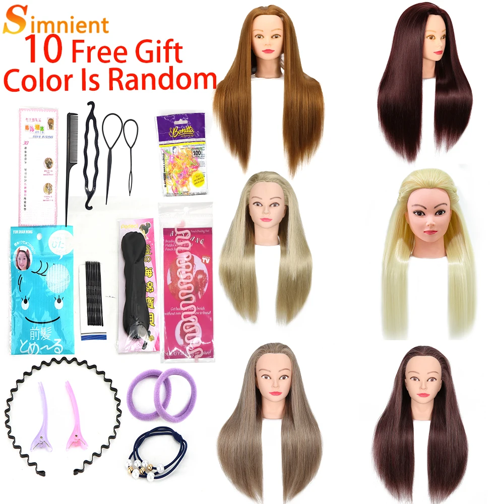 Голова манекена для расчесывания волос Профессиональный 100% парик кукол с штатив